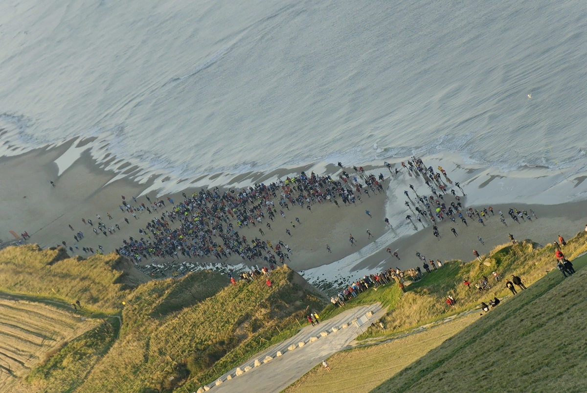 trail cote opale depart plage du cap blanc nez